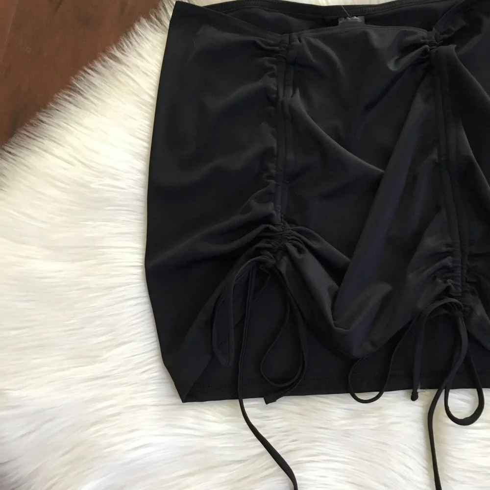 TopShop Ruched Side Tie Skirted Cover up Size Small